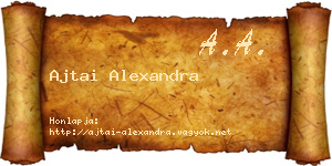 Ajtai Alexandra névjegykártya